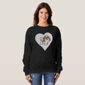 Shih Tzu Heart Funny Shih Tzu Owner Dog Lover Sweatshirt (Vorne ganz)