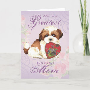 Shih Tzu Heart Mama Karte