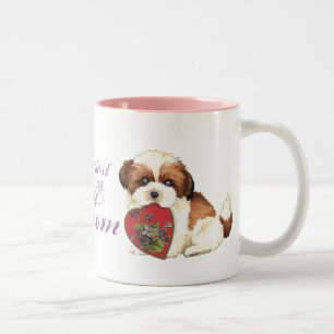 Shih Tzu Heart Mama Zweifarbige Tasse