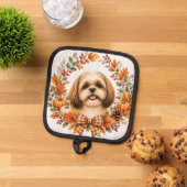 Shih Tzu Herbstkranz Topflappen (Oben Unten)