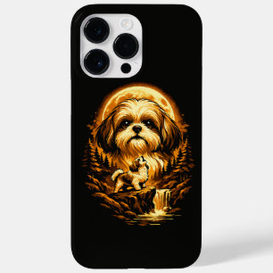 Shih Tzu Heult zum Mond Lustiger Hund Case-Mate iPhone 14 Pro Max Hülle