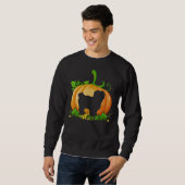 Shih Tzu Hexch Pumpkin Halloween-Kostüm Sweatshirt (Vorne ganz)