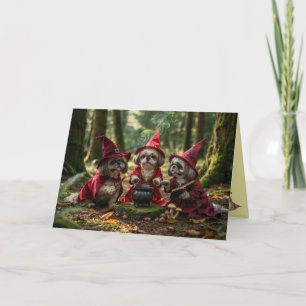 Shih Tzu Hexe Halloween Karte