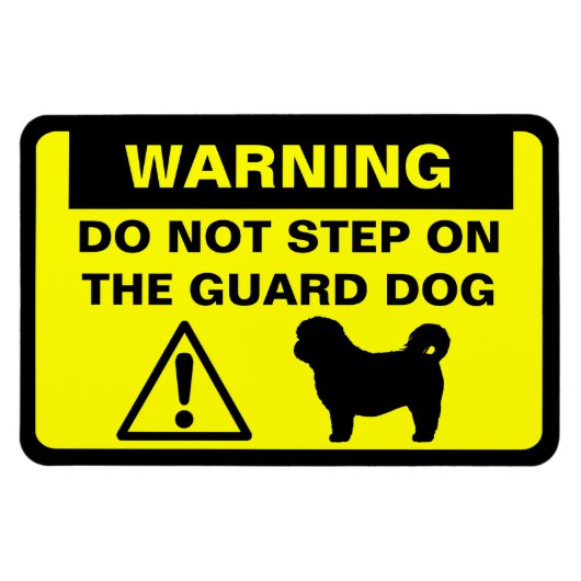 Shih Tzu Humore Guard Hundeschwarnung Magnet (Horizontal)