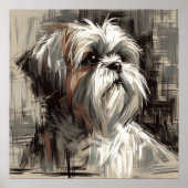 Shih Tzu Hund Kunstposter Poster (Vorne)