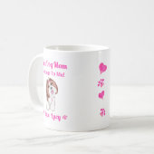 Shih Tzu Hund Mama gehört mir zu rosa Pfauen & Her Kaffeetasse (Vorderseite Links)