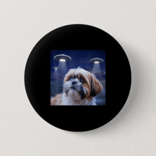 Shih tzu Hund shihtzu Hund Alien UFOs shitzhu lust Button