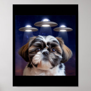 Shih tzu Hund shihtzu Hund Alien UFOs shitzhu lust Poster