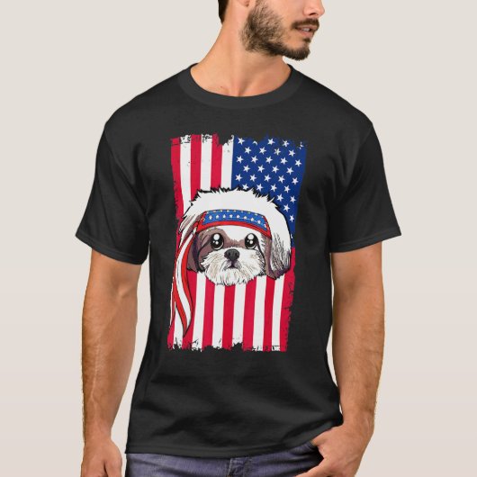 Shih Tzu Hund T-Shirt (Vorderseite)