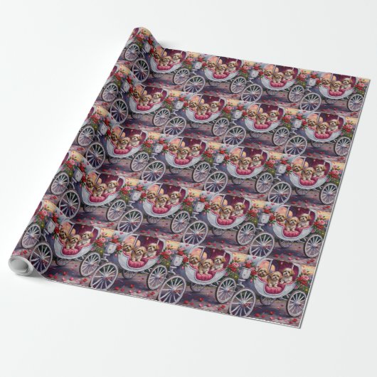 Shih Tzu Hund Valentinstag Geschenkpapier (Ungerollt)