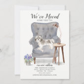 Shih tzu Hund Wir haben bewegt Bewegung Ankündigun Ankündigung (Vorderseite)