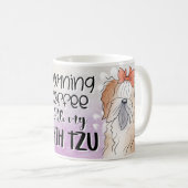 Shih Tzu Hunde mit Kaffeemischung am Morgen Kaffeetasse (VorderseiteRechts)
