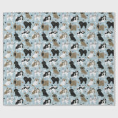 Shih Tzu Hunde Paws and Bones Geschenkpapier (Flach)