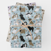 Shih Tzu Hunde Paws and Bones Geschenkpapier Set (Beispiel)