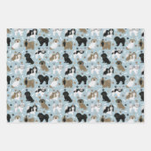 Shih Tzu Hunde Paws and Bones Geschenkpapier Set (Vorderseite)