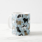 Shih Tzu Hunde Paws and Bones Kaffeetasse (Vorderseite Links)