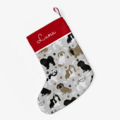 Shih Tzu Hunde Paws and Bones Kleiner Weihnachtsstrumpf (Rückseite (Hängend))