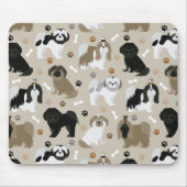 Shih Tzu Hunde Paws and Bones Mouse Pad Mousepad (Vorne)