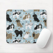 Shih Tzu Hunde Paws and Bones Mousepad (Mit Mouse)