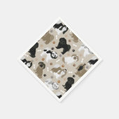 Shih Tzu Hunde Paws and Bones Napkins Serviette (Ecke)