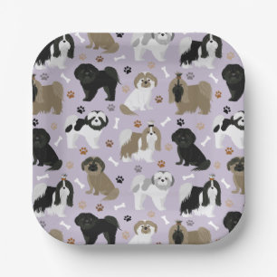 Shih Tzu Hunde Paws and Bones Paper Tellers Pappteller