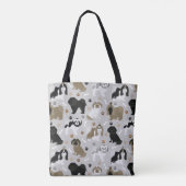 Shih Tzu Hunde Paws and Bones Tasche (Rückseite)