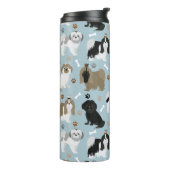 Shih Tzu Hunde Paws and Bones Thermosbecher (Nach links gedreht)
