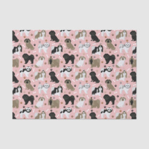 Shih Tzu Hunde Paws and Bones Tissue Seidenpapier