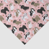 Shih Tzu Hunde Paws and Bones Tissue Seidenpapier (Ausschnitt)