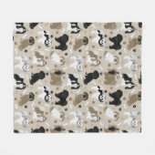 Shih Tzu Hunde Paws & Bones Fleece Blanket (Vorderseite (Horizontal))