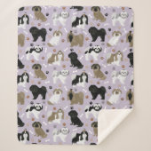 Shih Tzu Hunde Paws & Bones Sherpa Blanket Sherpadecke (Vorderseite)