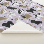 Shih Tzu Hunde Paws & Bones Sherpa Blanket Sherpadecke (3/4)