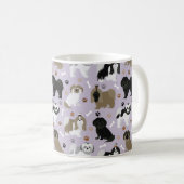 Shih Tzu Hunde Paws & Bones Tasse (VorderseiteRechts)