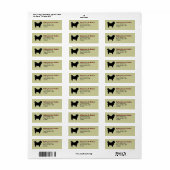 Shih Tzu Hunde Silhouette Rücksendeadresse (Vorne)