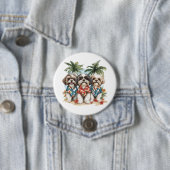 Shih Tzu Hunde tragen hawaiianische Shirts Button (Beispiel)