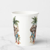 Shih Tzu Hunde tragen hawaiianische Shirts Pappbecher (Rechts)