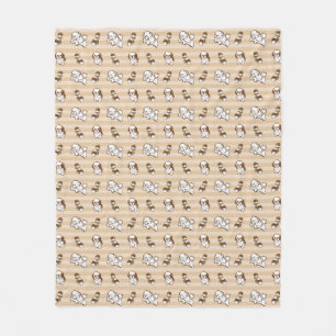 Shih-Tzu-Hundemuster Fleecedecke