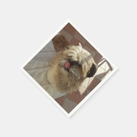 Shih Tzu Hundepapiernapkins Serviette (Ecke)