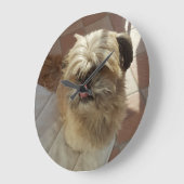 Shih Tzu Hundeuhr Große Wanduhr (Winkel)