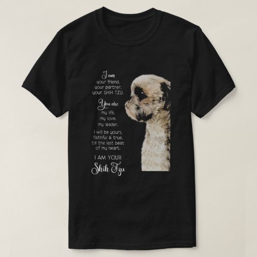Shih Tzu Im dein Freund T-Shirt (Design vorne)