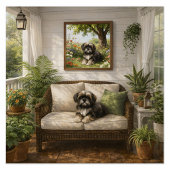 Shih Tzu im Garten Poster 