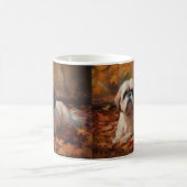 Shih Tzu im Herbst Leaves Fall Inspiriert Kaffeetasse (Mittel)