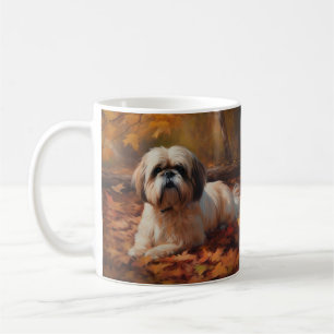 Shih Tzu im Herbst Leaves Fall Inspiriert Kaffeetasse