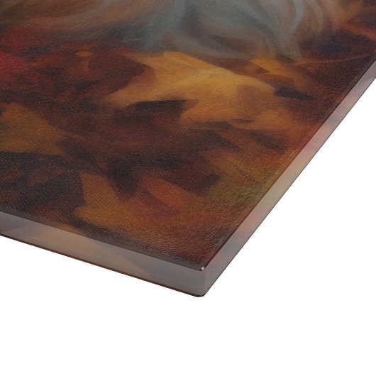 Shih Tzu im Herbst Leaves Fall Inspiriert Schneidebrett (Ecke)