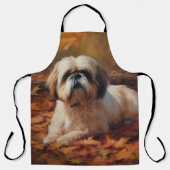 Shih Tzu im Herbst Leaves Fall Inspiriert Schürze (Vorderseite)