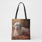 Shih Tzu im Herbst Leaves Fall Inspiriert Tasche (Vorderseite)