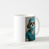 Shih Tzu im Operationsdress Kaffeetasse (VorderseiteRechts)