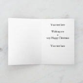 Shih Tzu in a Santa hat Christmas card Karte (Innenseite)