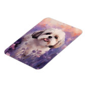 Shih Tzu in Lavender field Magnet (Linke Seite)