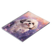 Shih Tzu in Lavender field Notizblock (Linke Seite)